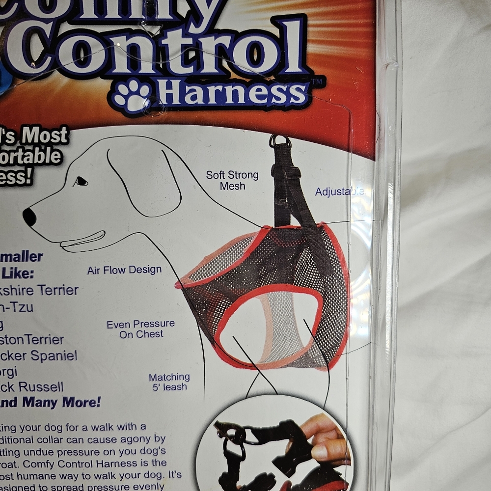 Comfy Control Dog Harness - Red - Picture 7 of 8